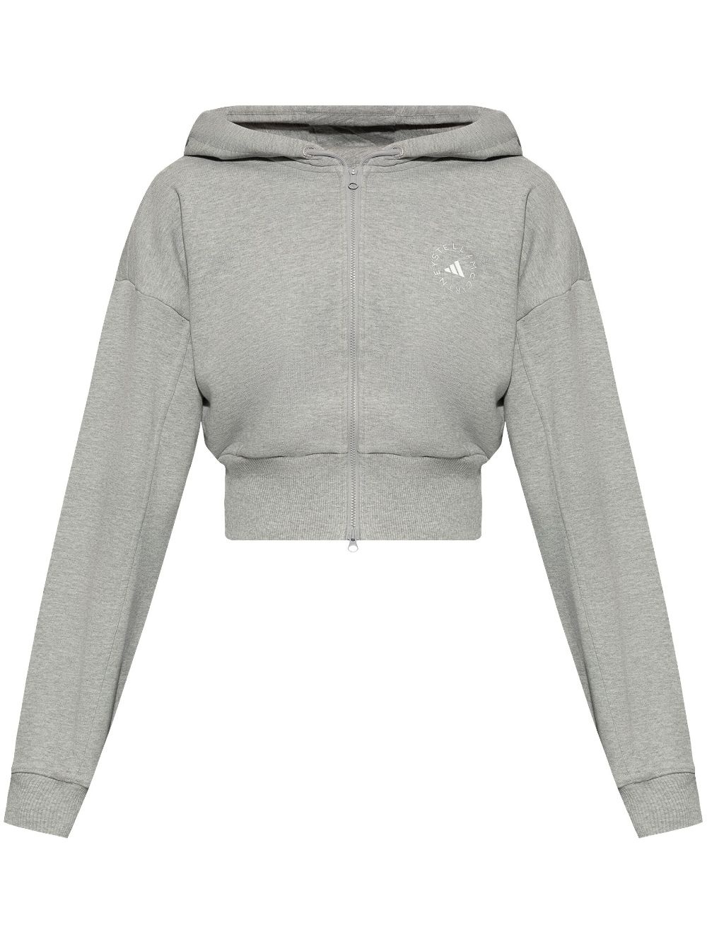 logo-print cropped hoodie - 1