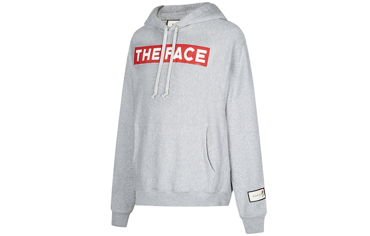 Men's Gucci Alphabet Printing Hooded Long Sleeves Autumn Gray 560502-XJBB2-1130 - 3
