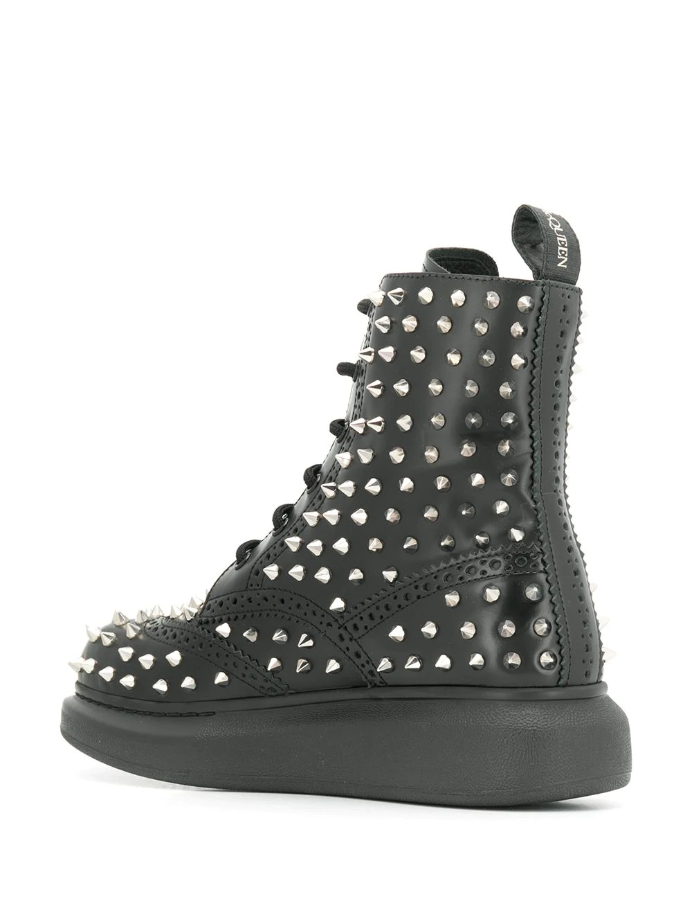 spike lace-up boots - 3