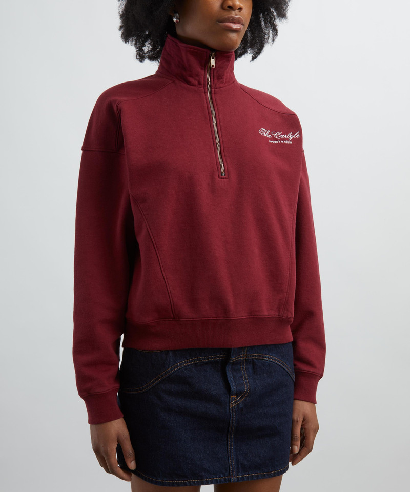 Sporty & Rich Carlyle Quarter-Zip Sweatshirt outlook