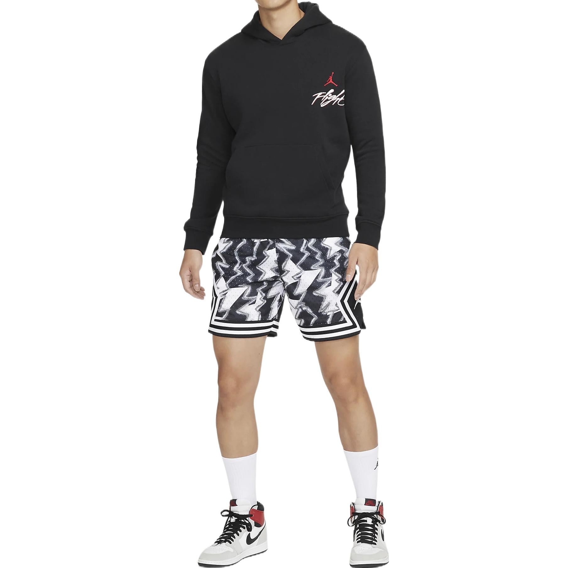 Air Jordan Graphic Fleece Pullover Flight Hoodie 'Black' DQ7506-011 - 2