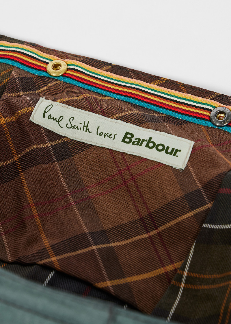 Paul Smith loves Barbour - Dark Slate Waxed Hood 5