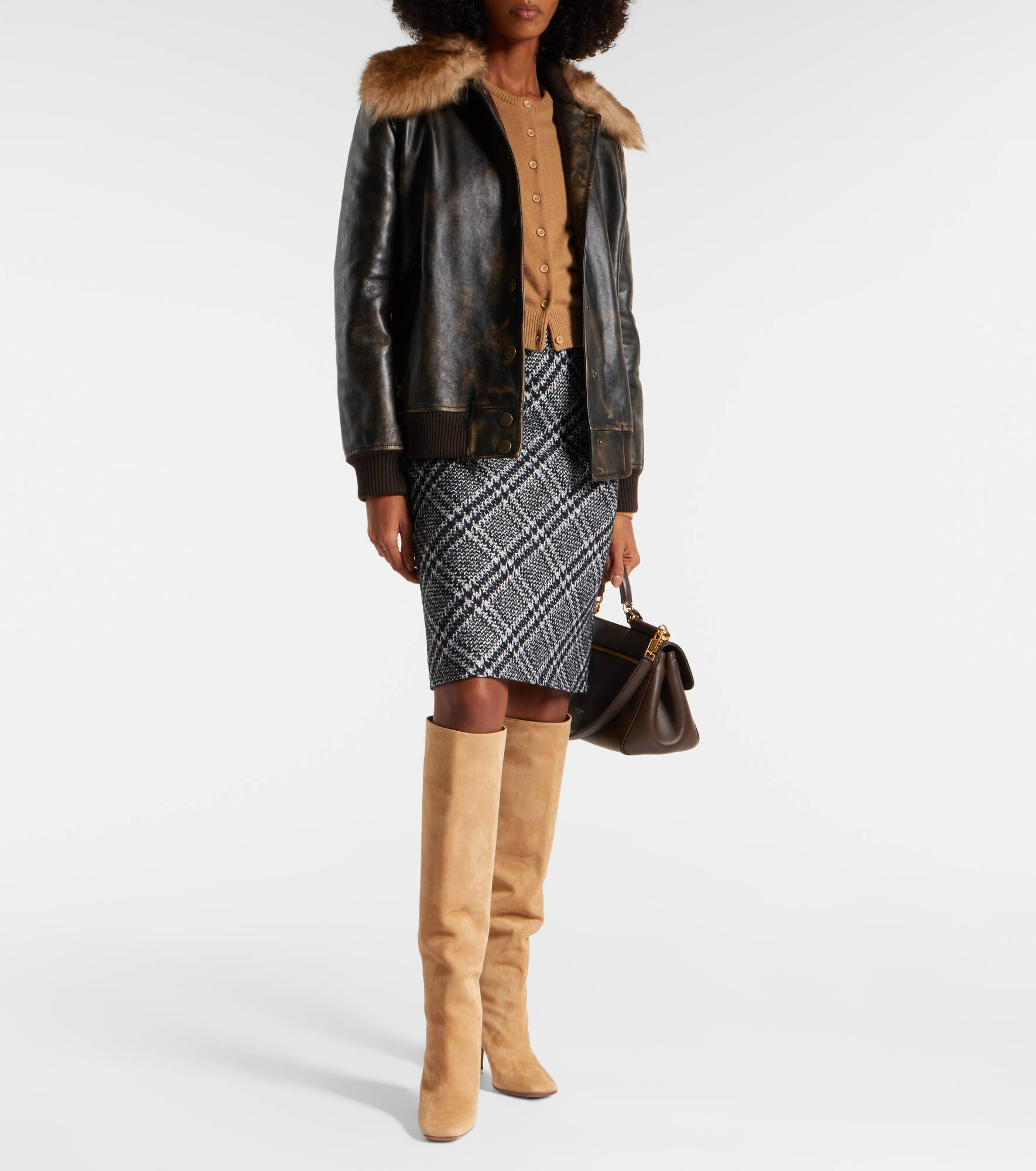 Suede over-the-knee boots - 3