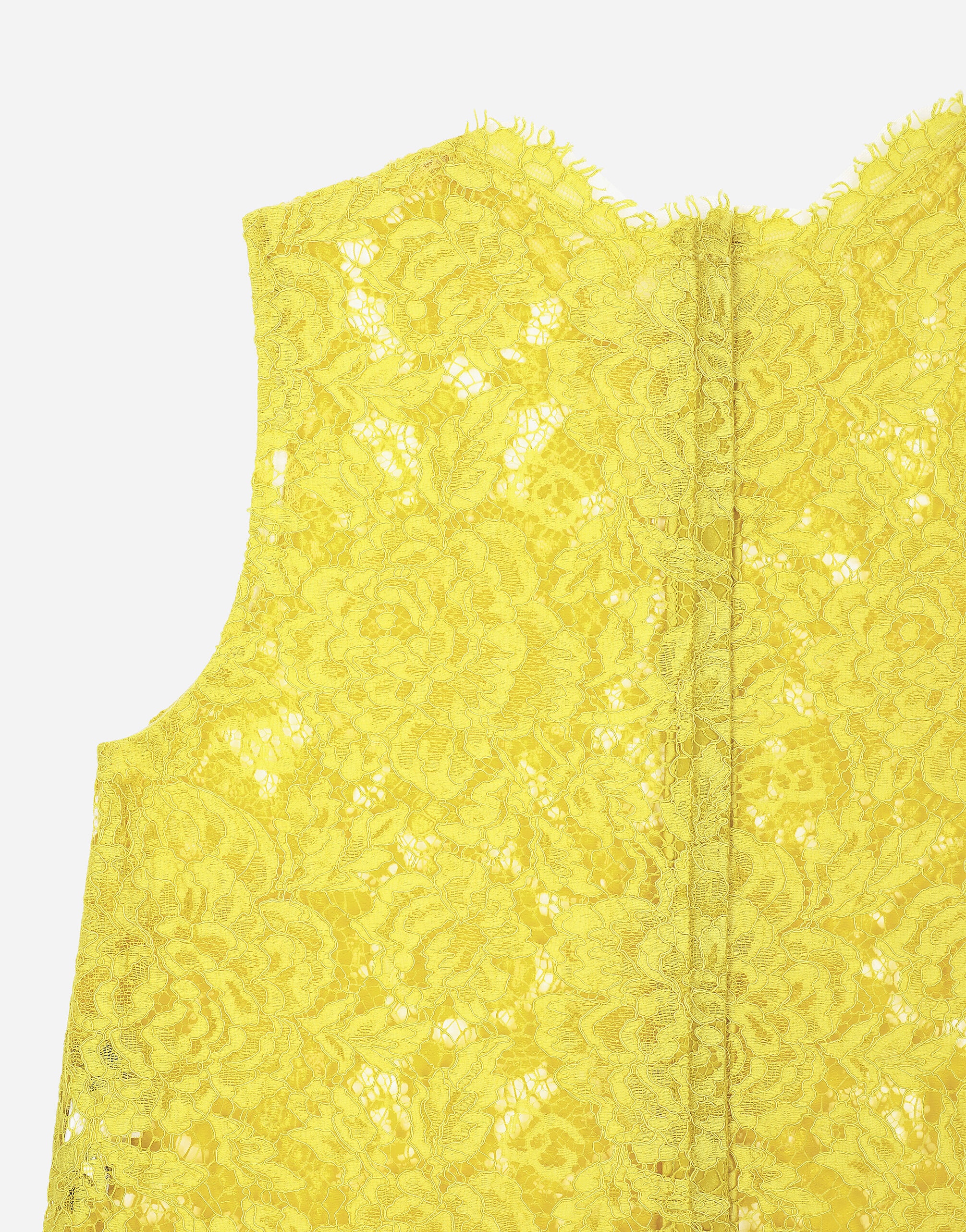 Branded floral cordonetto lace top - 4