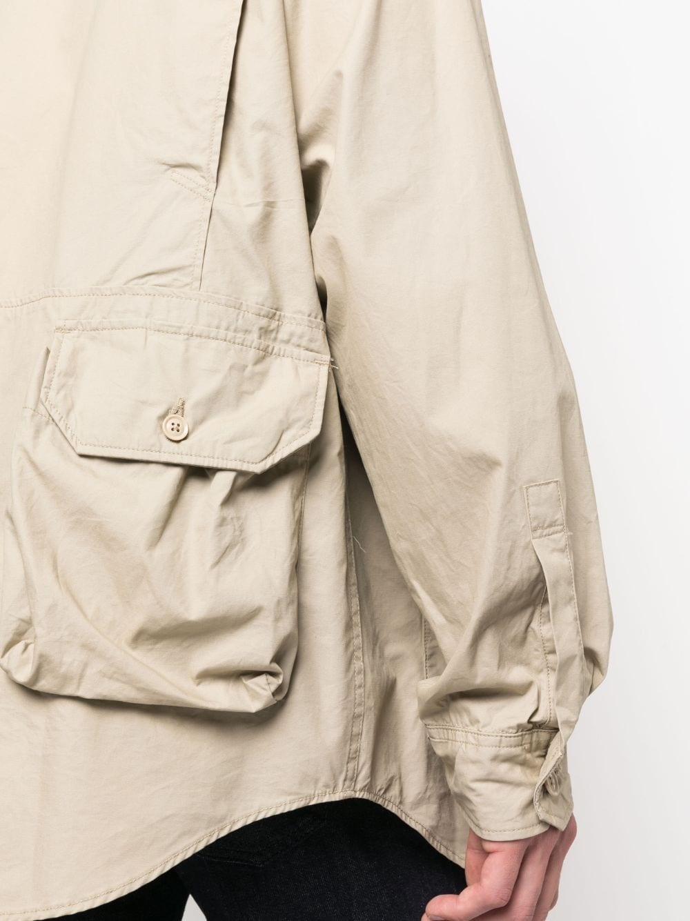 cargo-pocket shirt jacket - 5