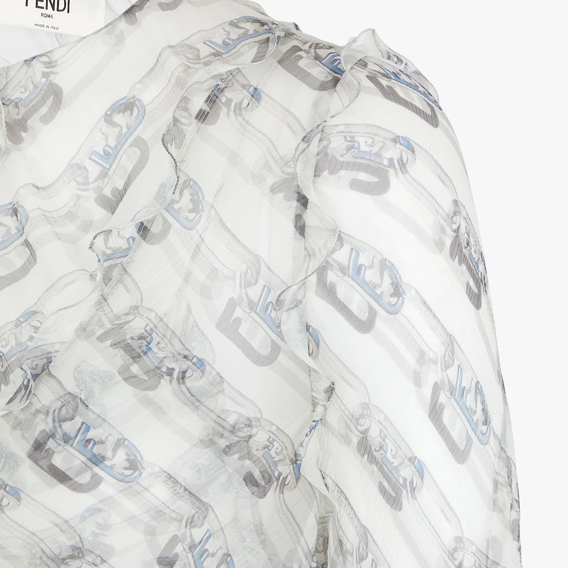 Multicolor printed chiffon shirt - 3