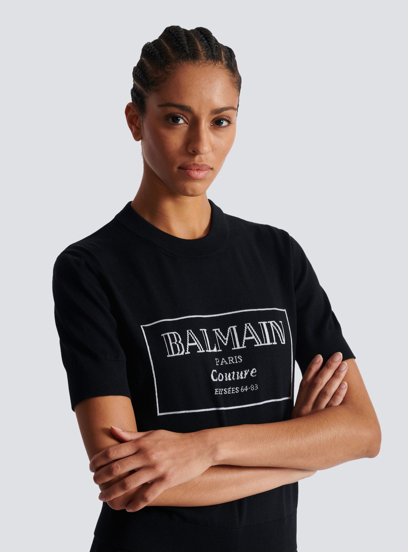 Balmain Couture two-tone knit top 6