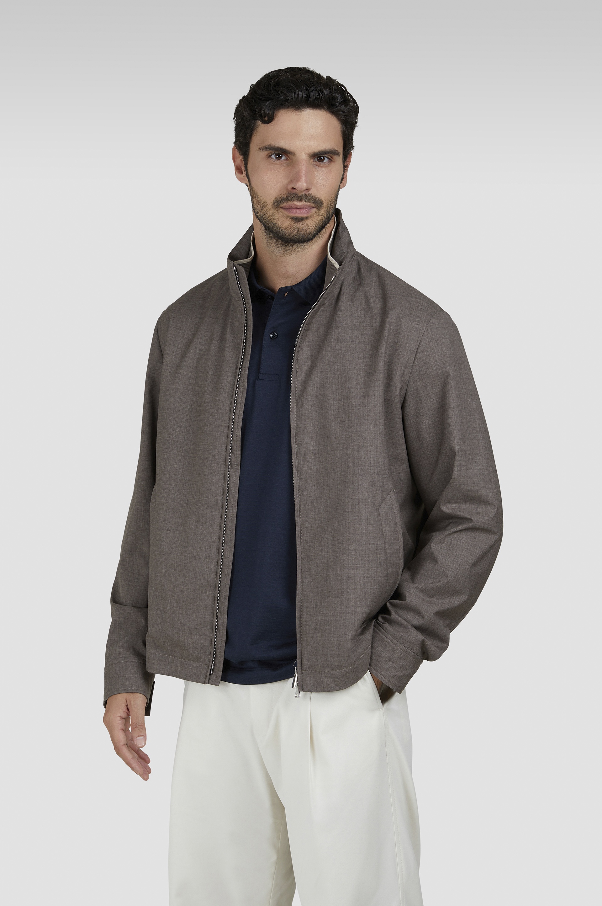 WOOL AND SILK BOMBER - 9