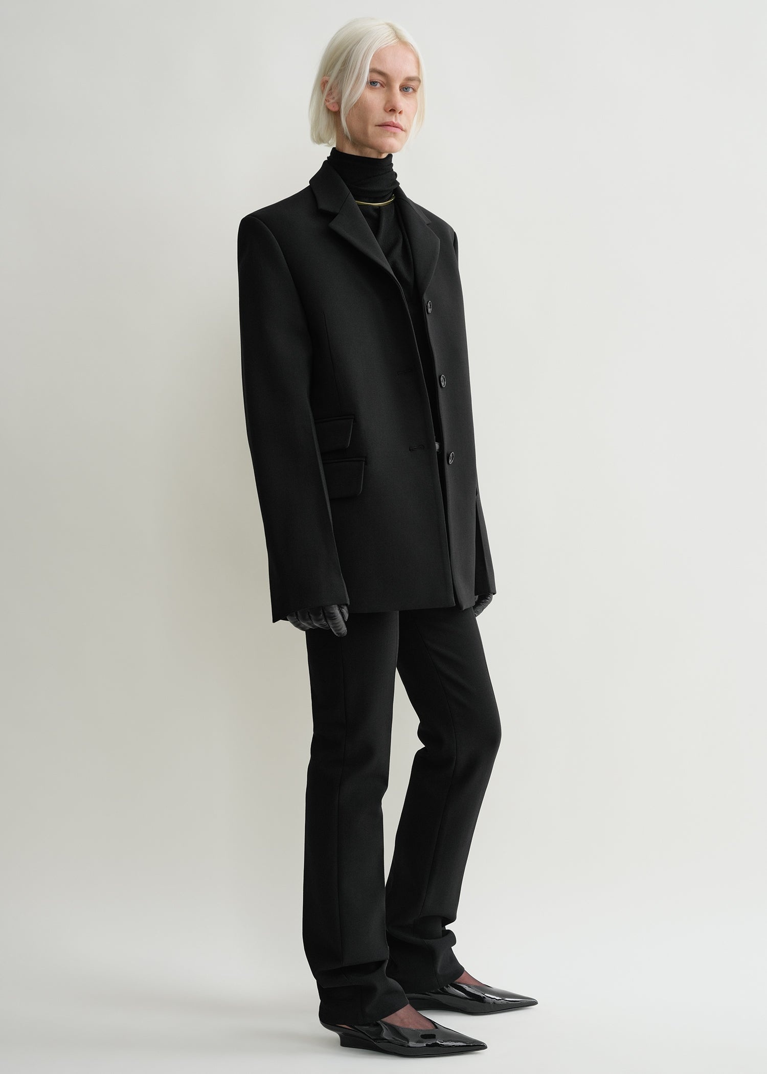 Totême Straight blazer black | REVERSIBLE