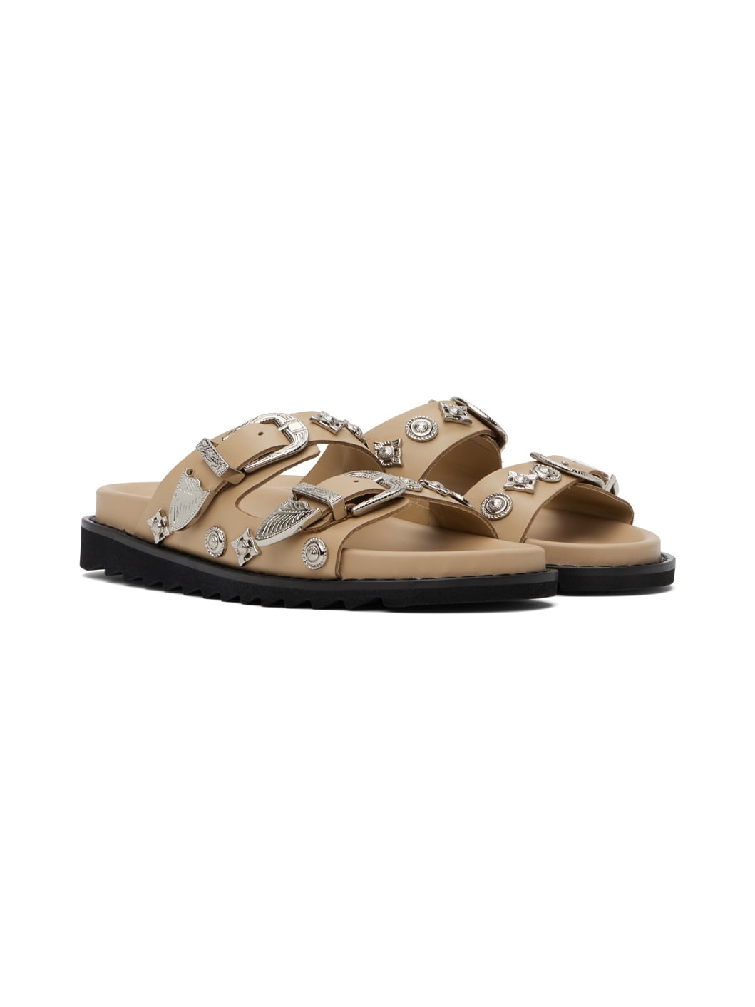 SSENSE Exclusive Beige Buckle Sandals - 4