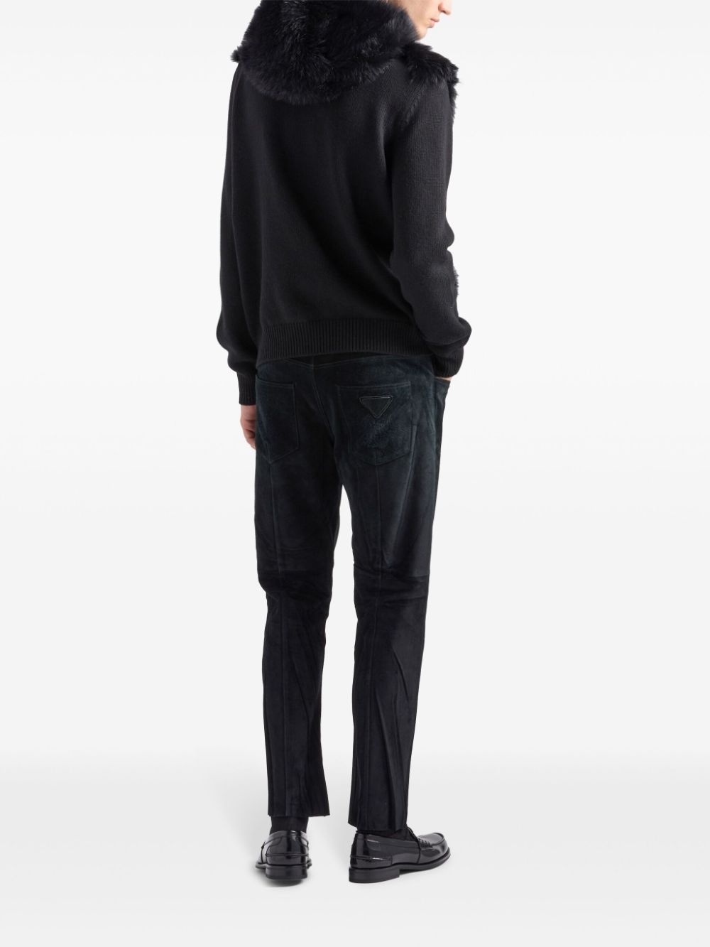 faux-fur hooded cardigan - 3