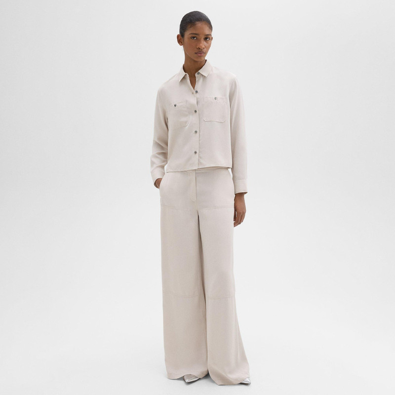 Theory Patch Pocket Shirt in Fluid Twill outlook