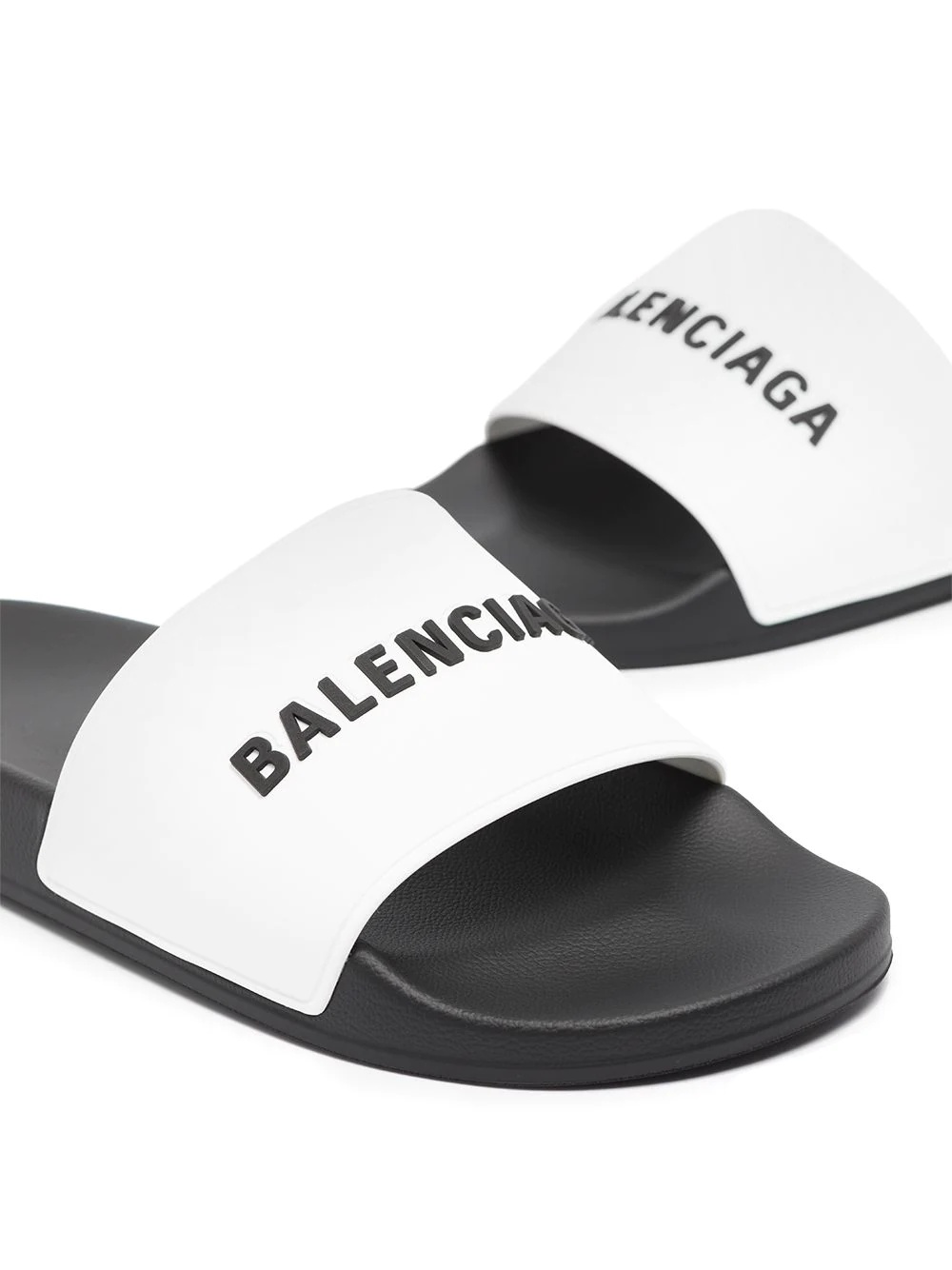 logo-embellished flat slides - 2