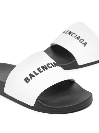 BALENCIAGA logo-embellished flat slides outlook