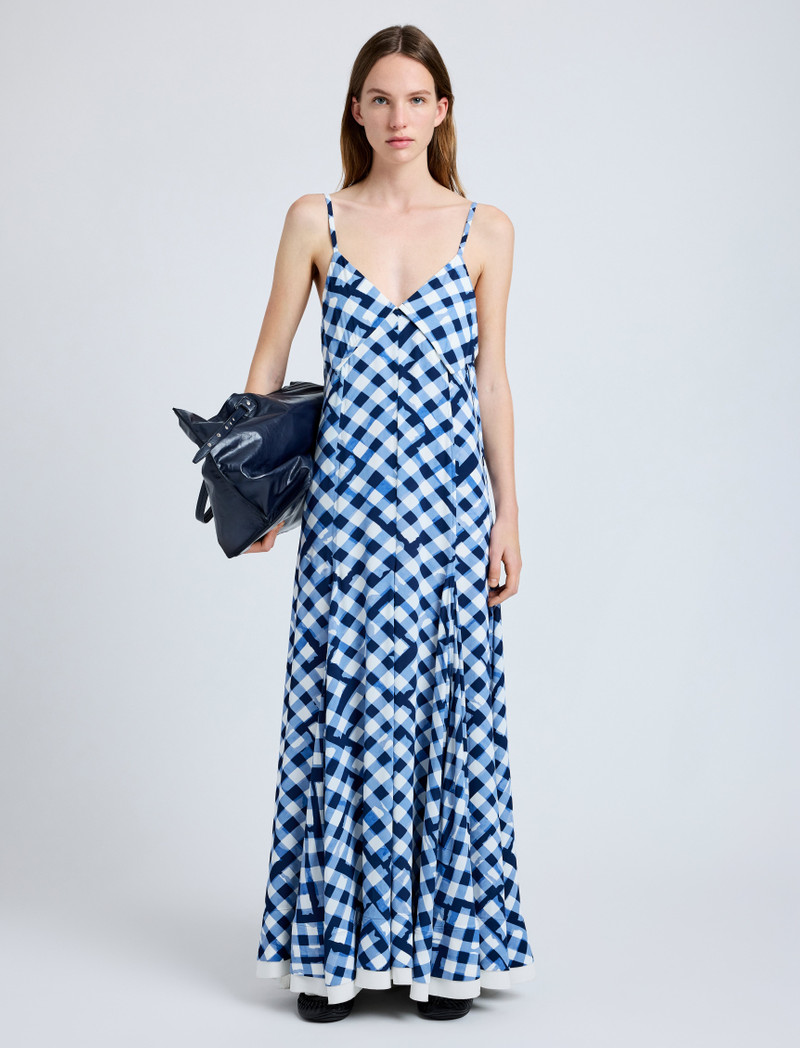 Proenza Schouler June Dress in Printed Crepe De Chine outlook