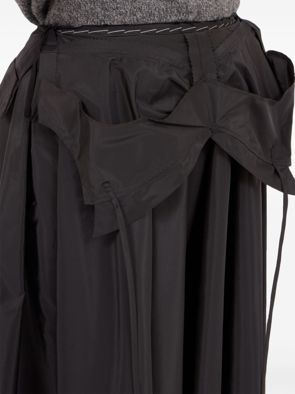 layered flared midi skirt - 7