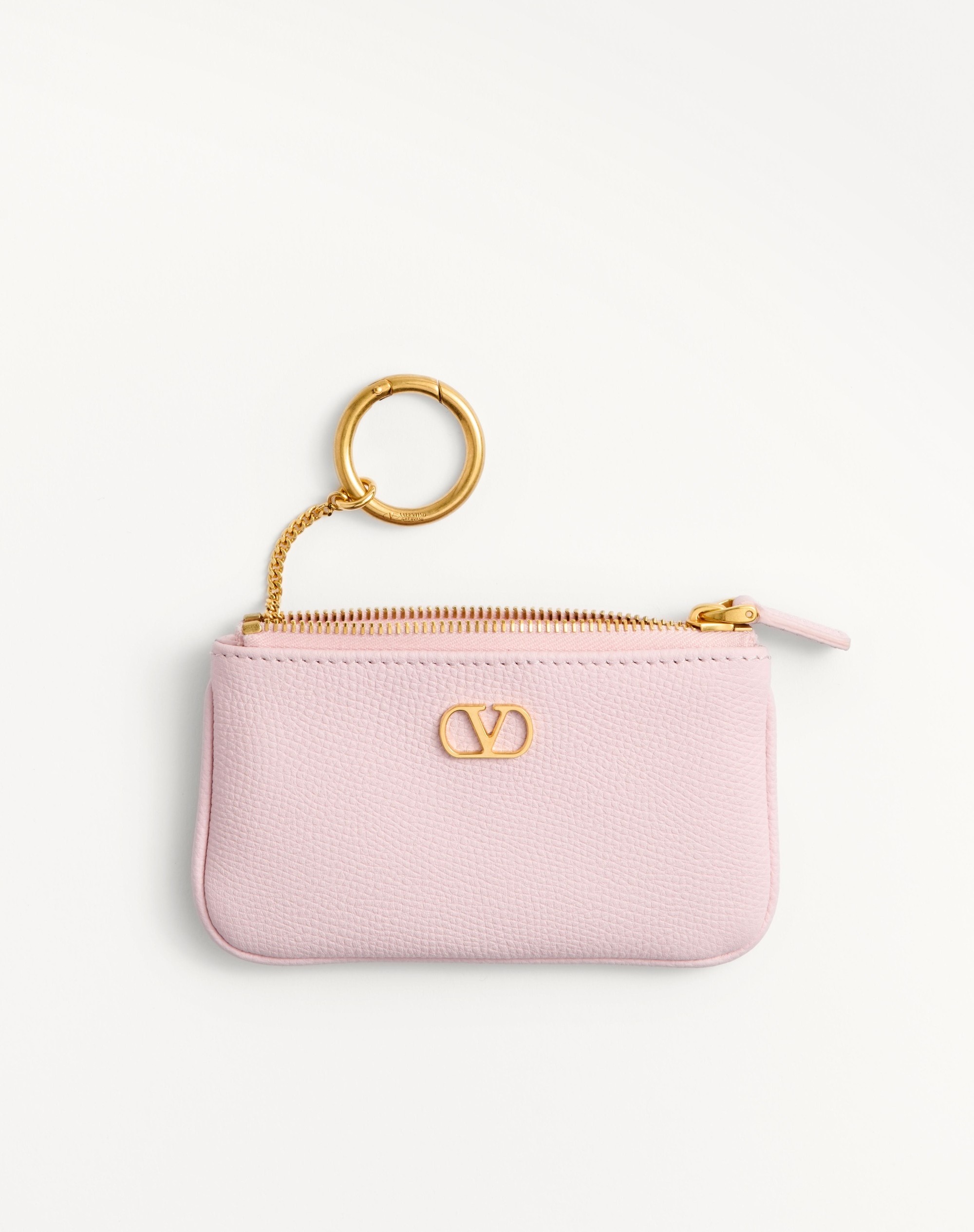 VLOGO SIGNATURE GRAINY CALFSKIN KEY RING - 6