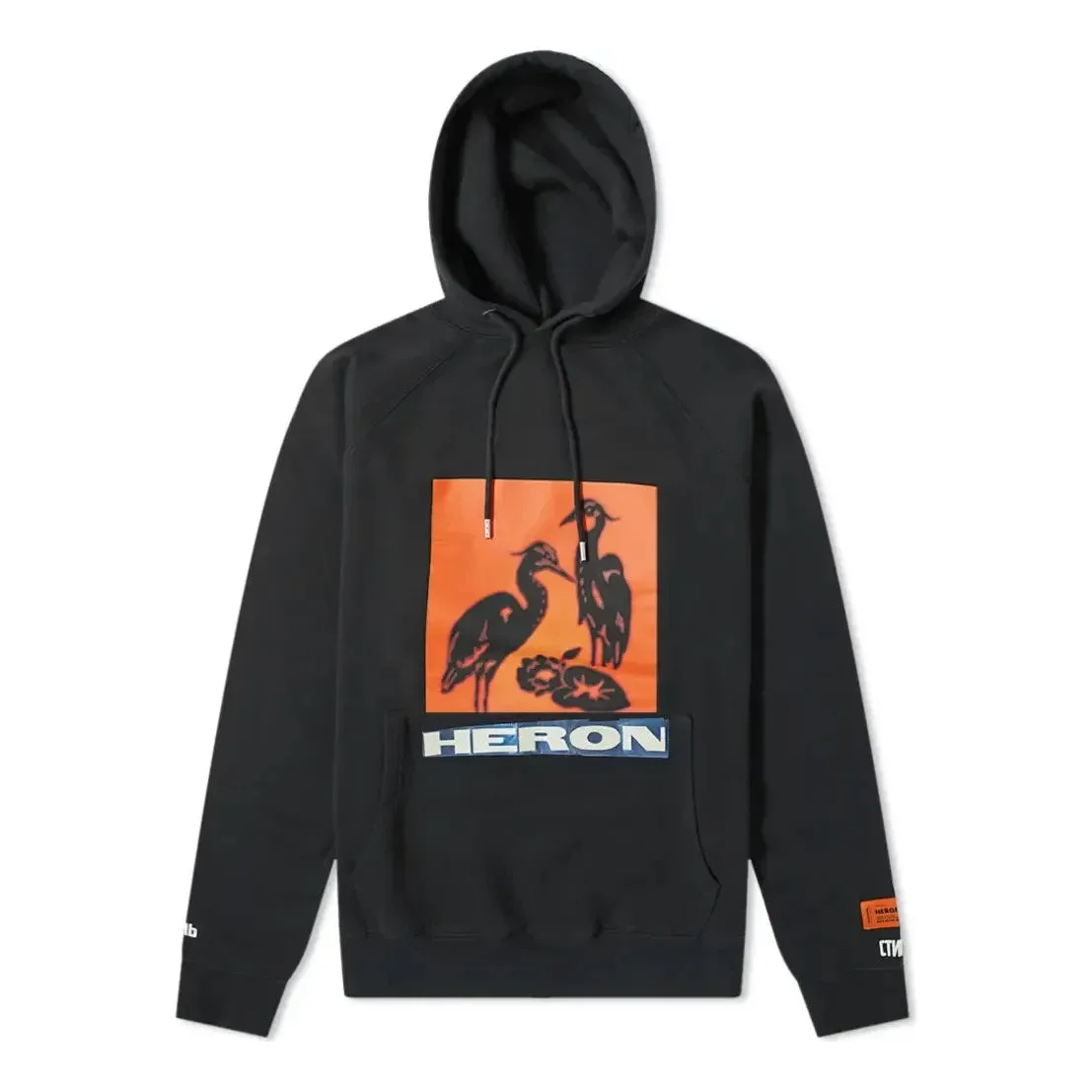 HERON PRESTON Heron Pop Over Hoodie 'Black Orange' HMBB001F198080030488 - 1