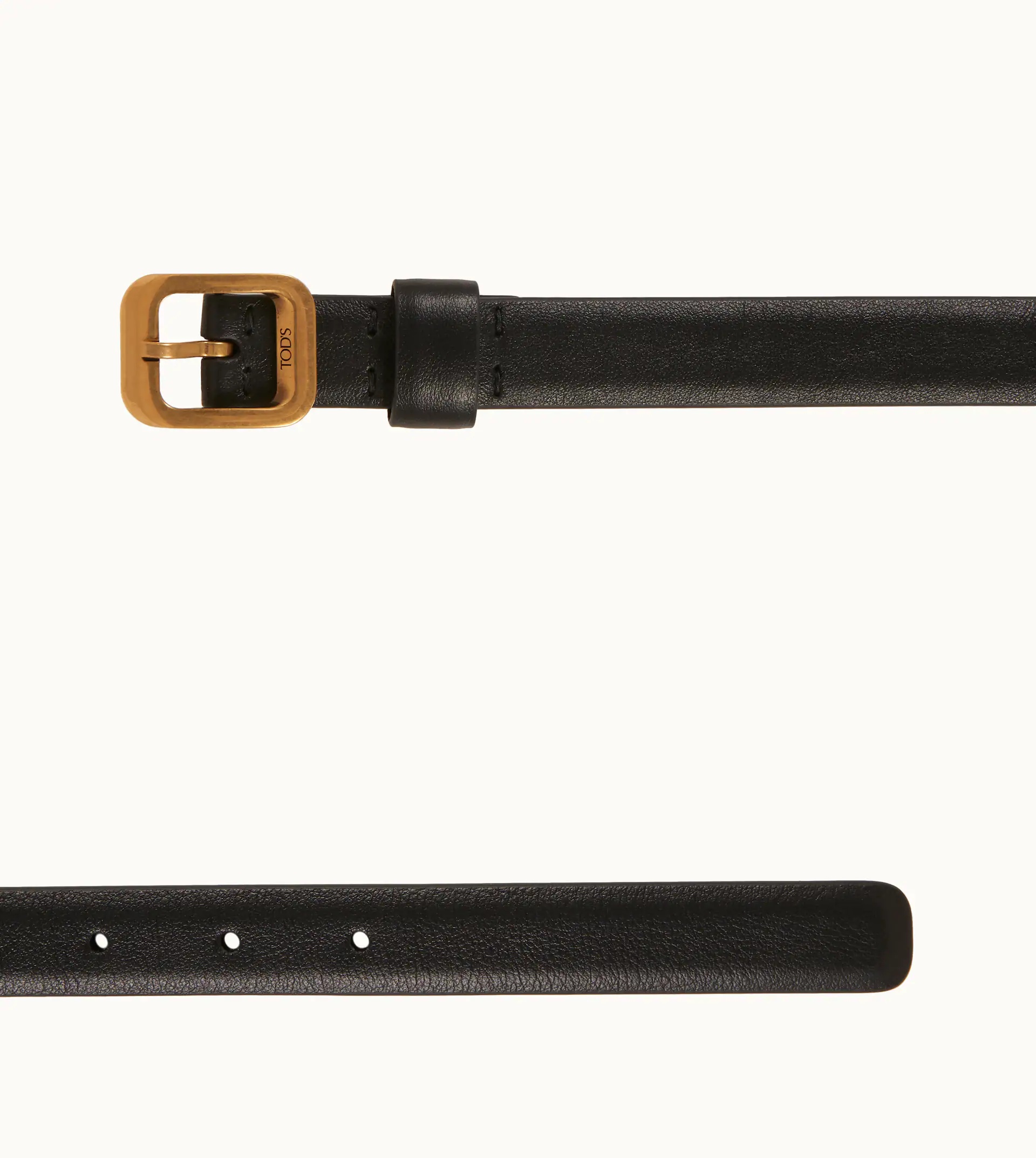 BELT IN LEATHER - BLACK - 2