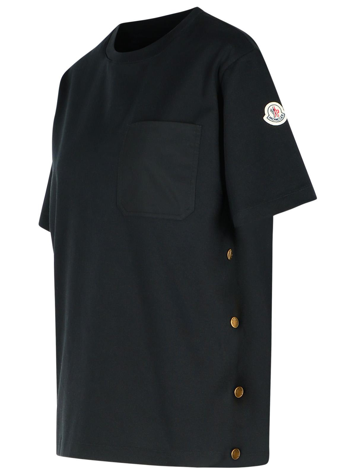 Moncler Black Cotton T-Shirt Women - 2