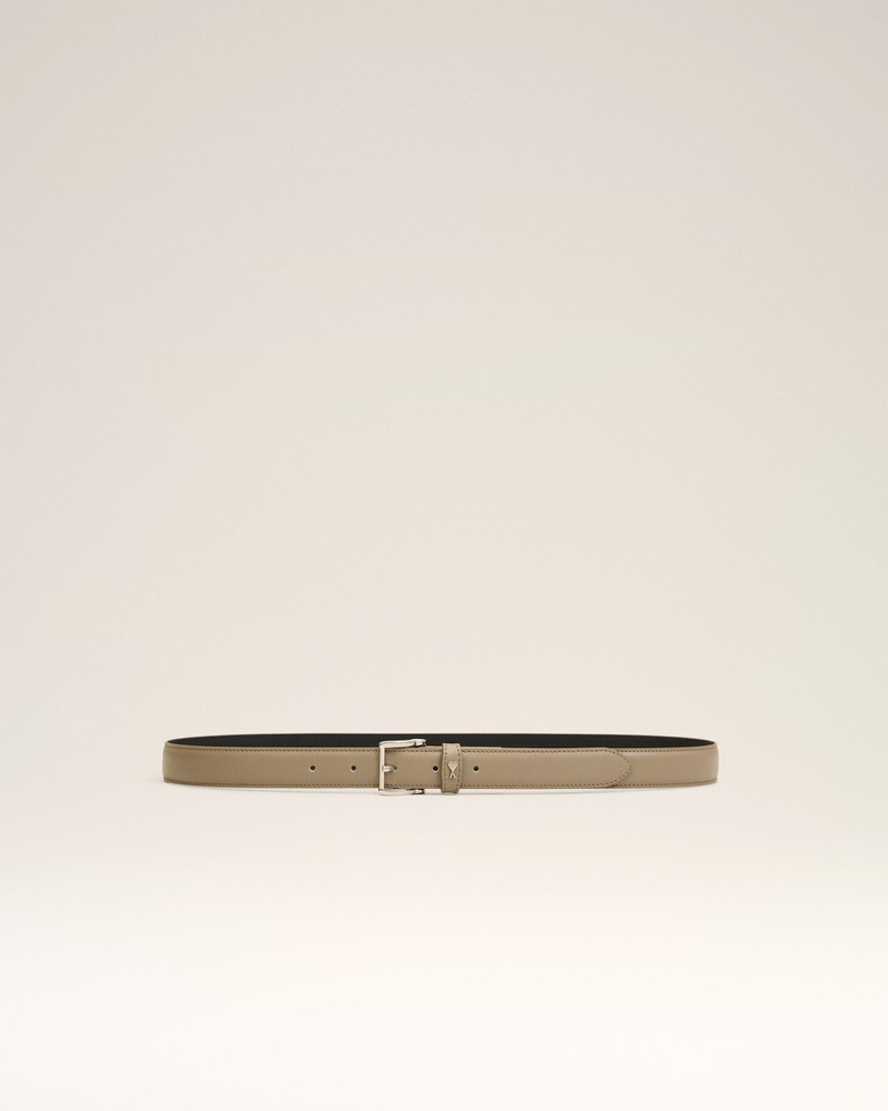 BEIGE SMOOTH LEATHER PARIS PARIS 25 MM BELT 1