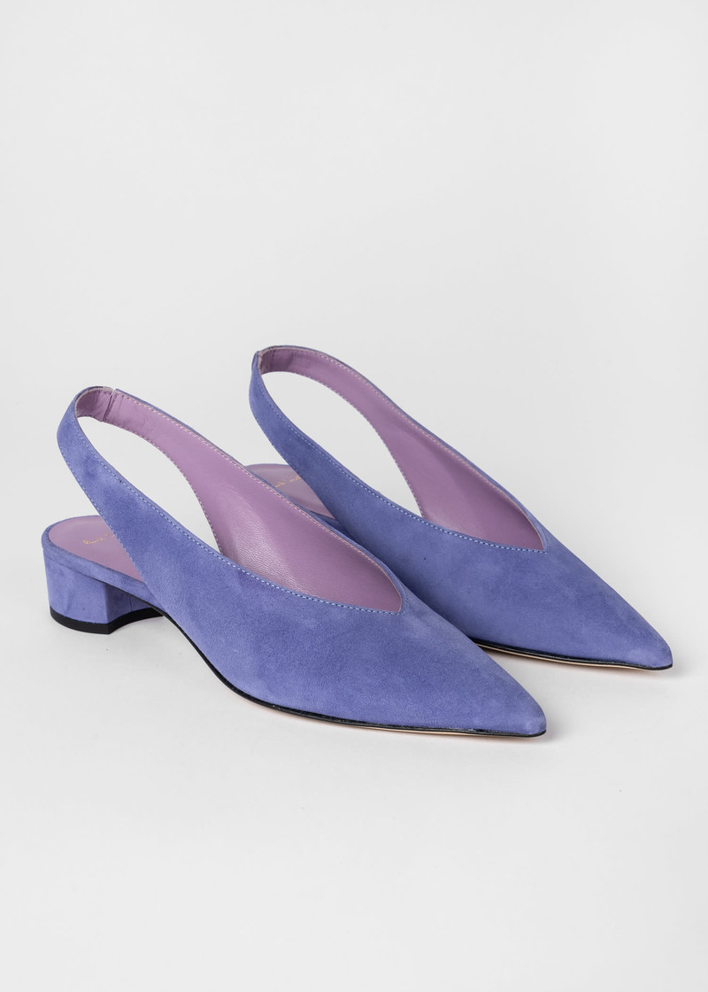 Suede 'Enid' Slingback Heels 3