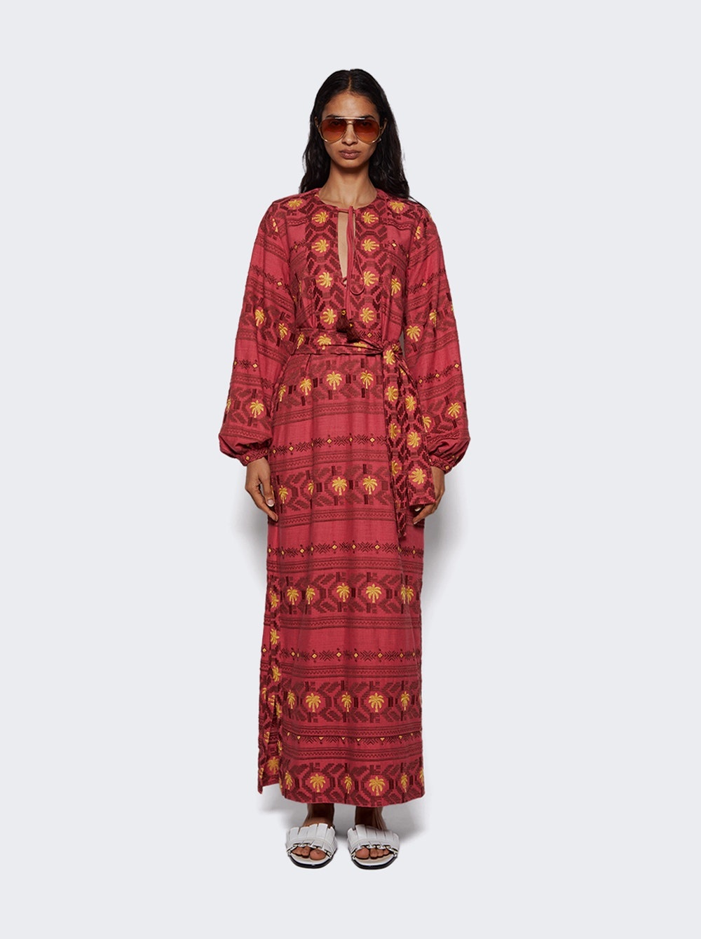 Sapa Inca Tunic Dress Tropic Marsala Tobacco - 3