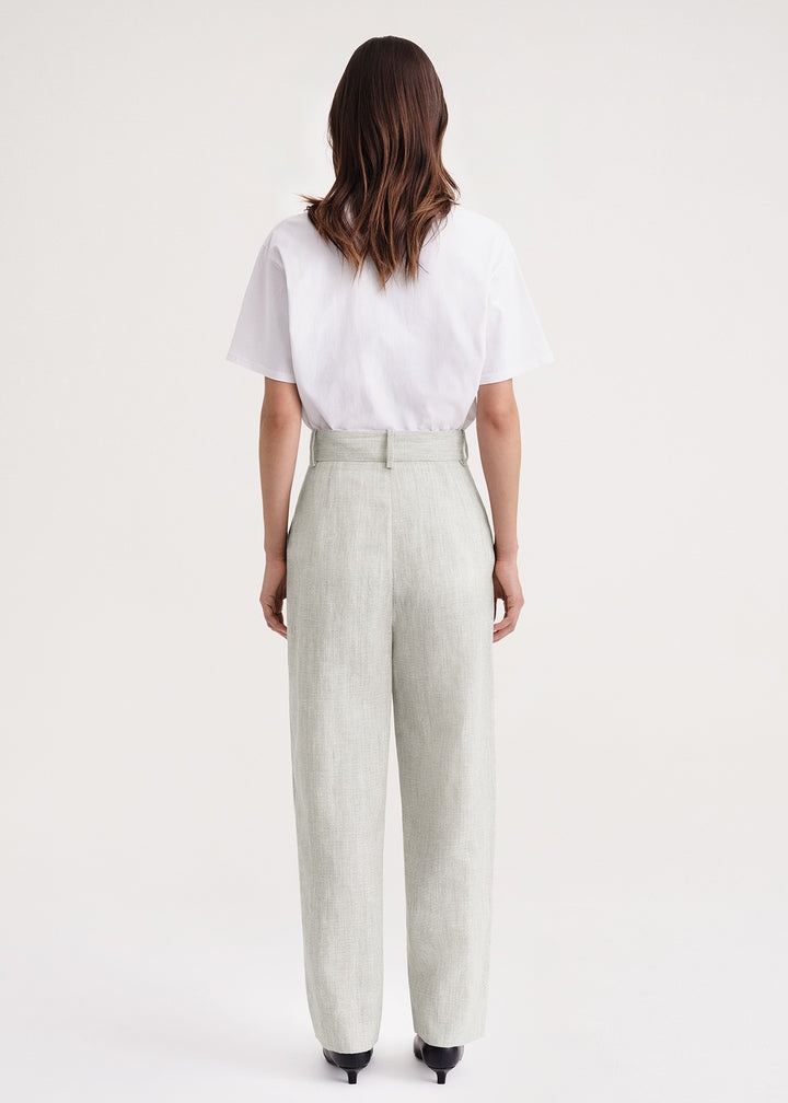 Deep pleat trousers mist mélange - 4