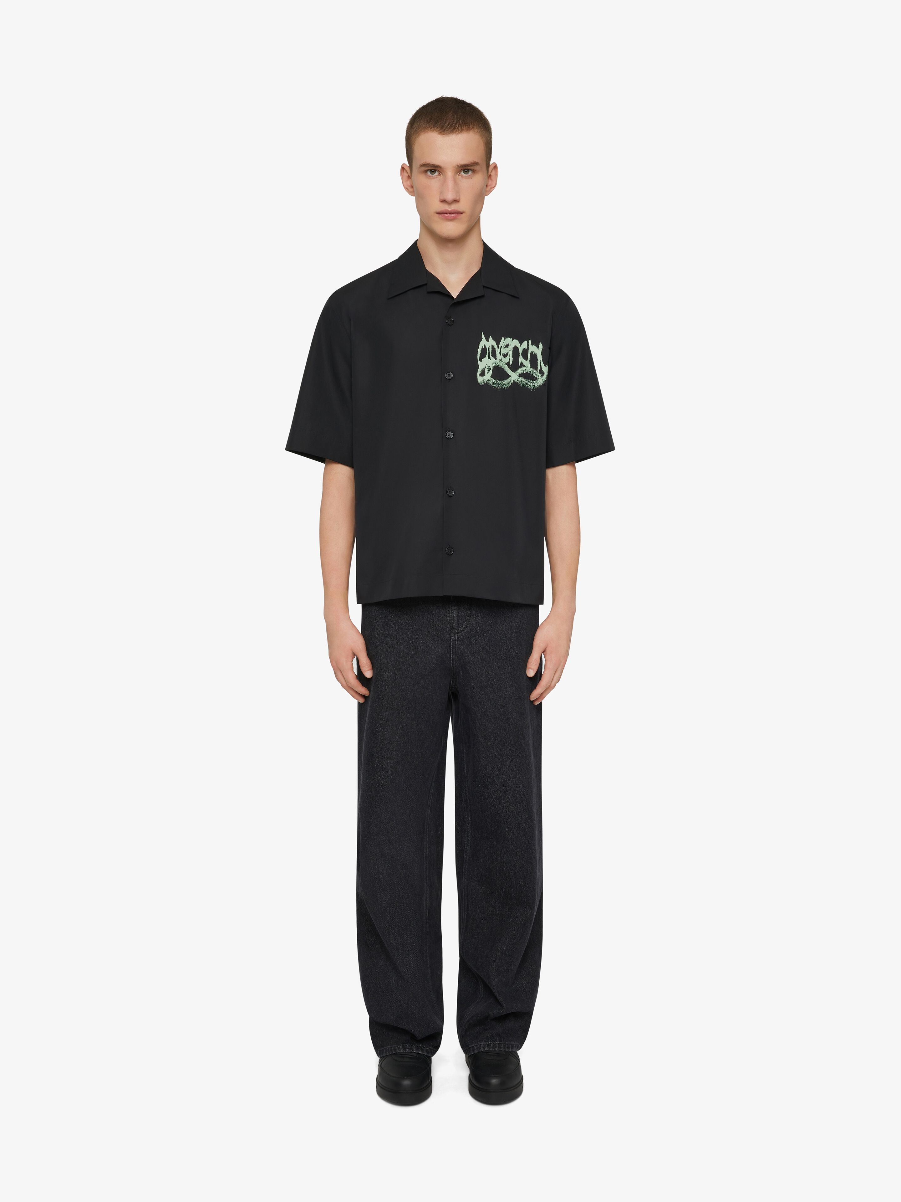 HAWAIIAN SHIRT IN POPLIN WITH GIVENCHY INFINITY PRINT - 2