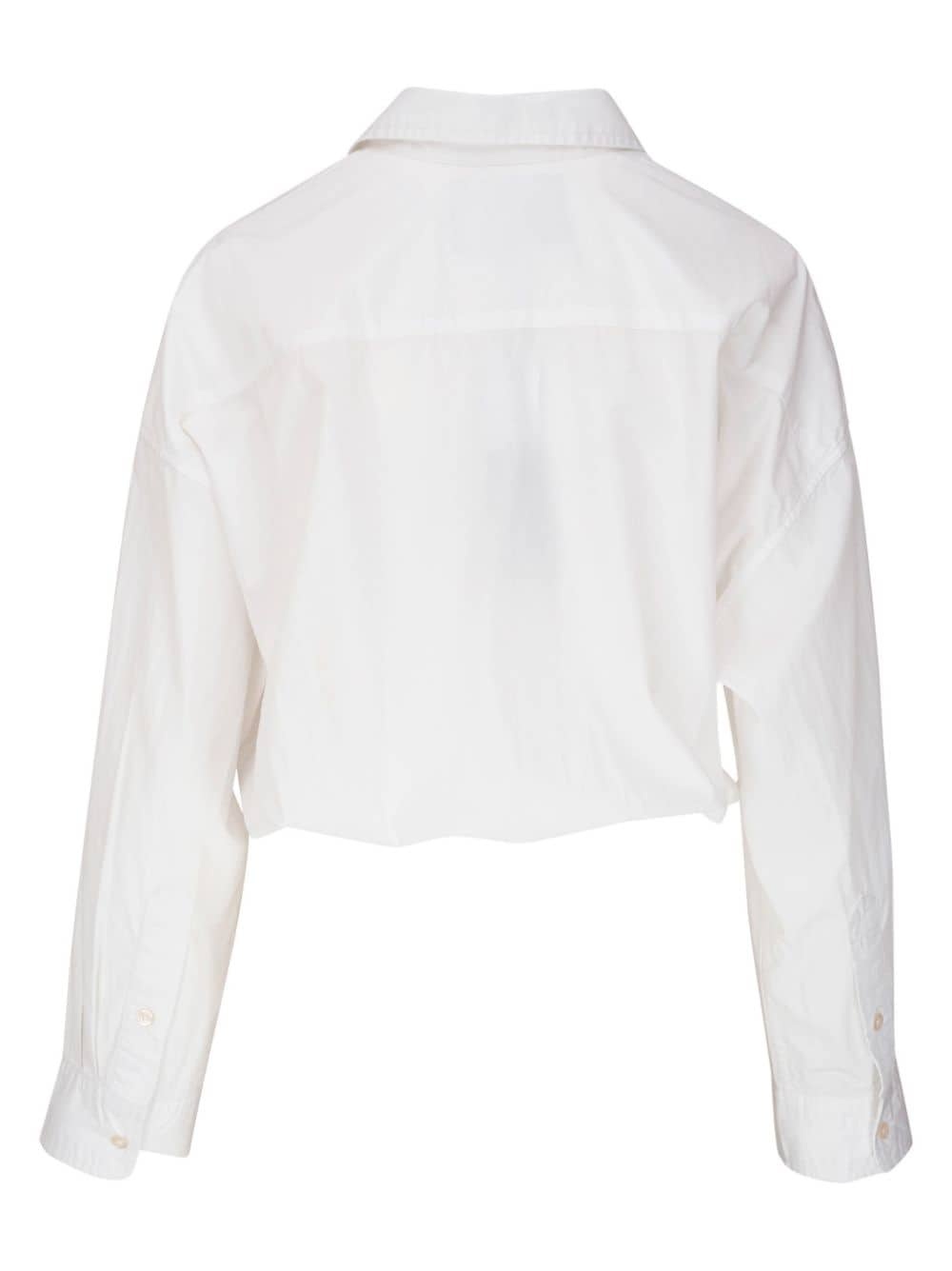 cropped cotton shirt - 2