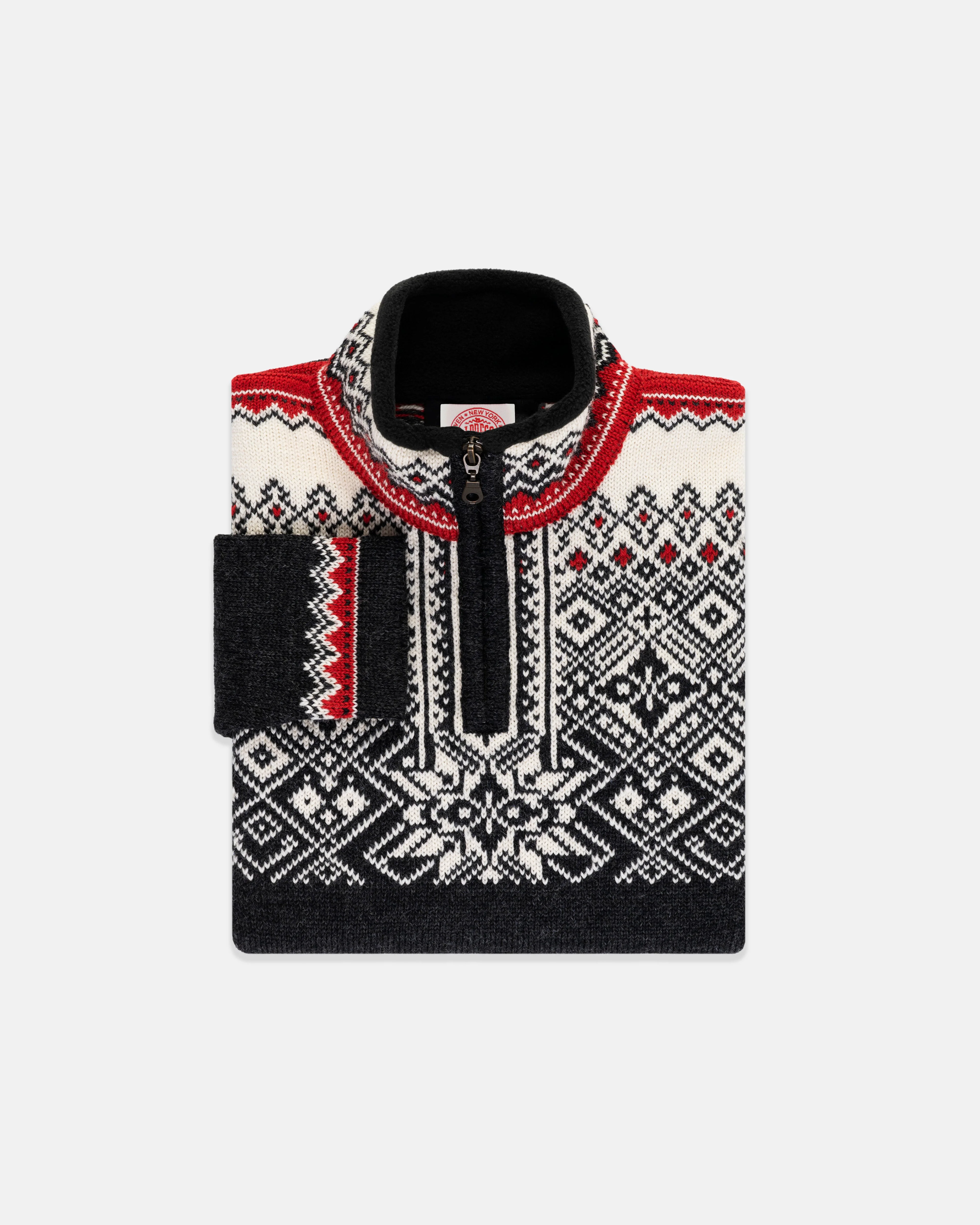 MADE-IN-NORWAY QUARTER-ZIP ALPINE SWEATER - 1