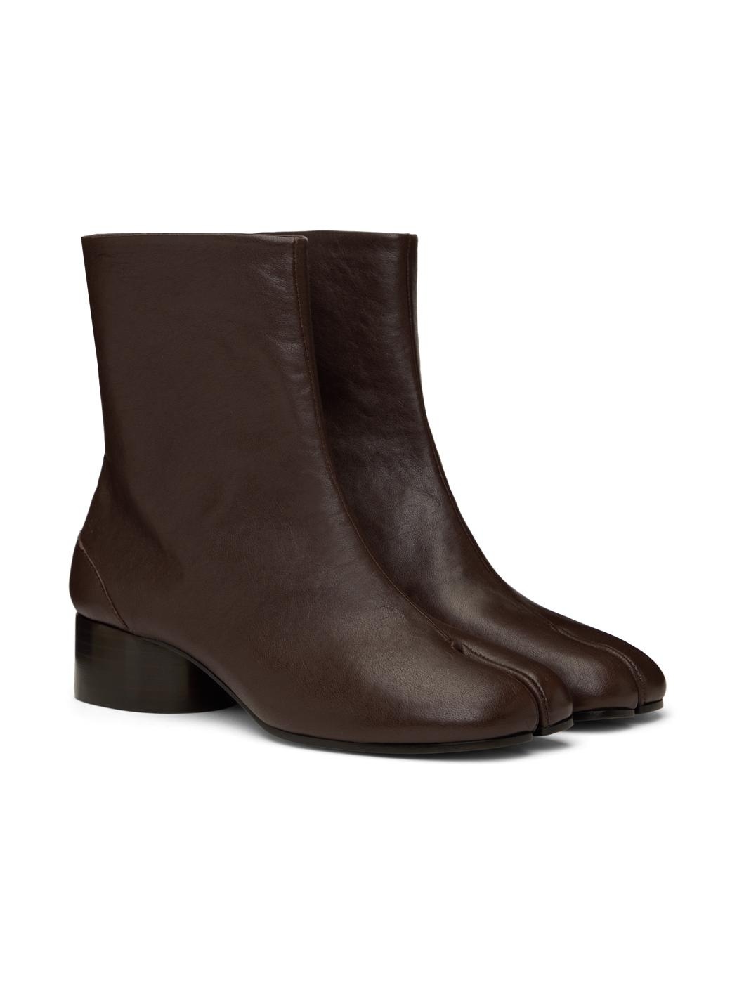 Brown Tabi Ankle Boots - 4