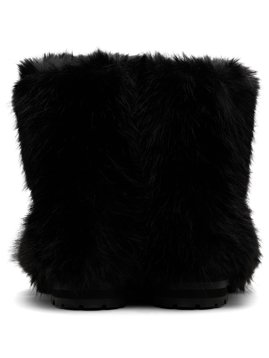 Black Faux-Fur Boots - 2