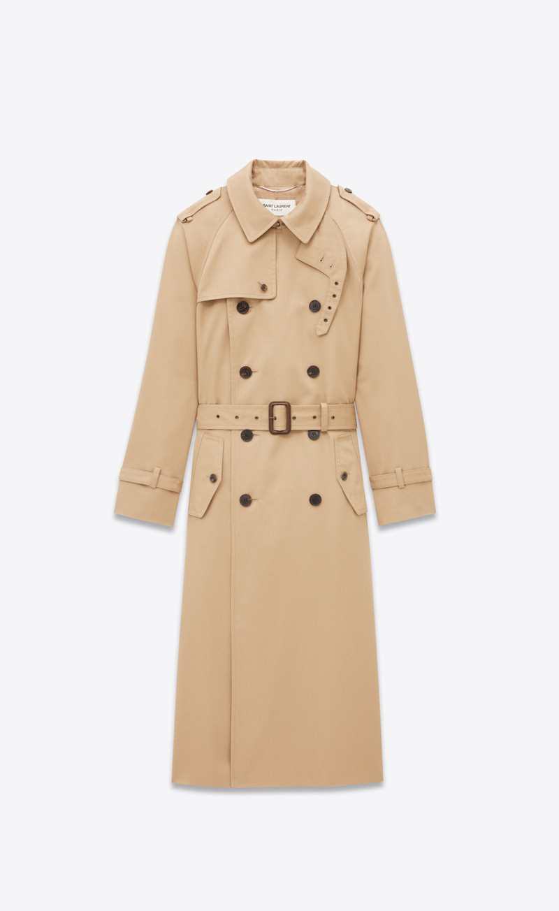 SAINT LAURENT trench coat in gabardine outlook