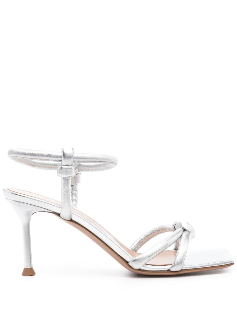 Juno 85mm metallic leather sandals - 1