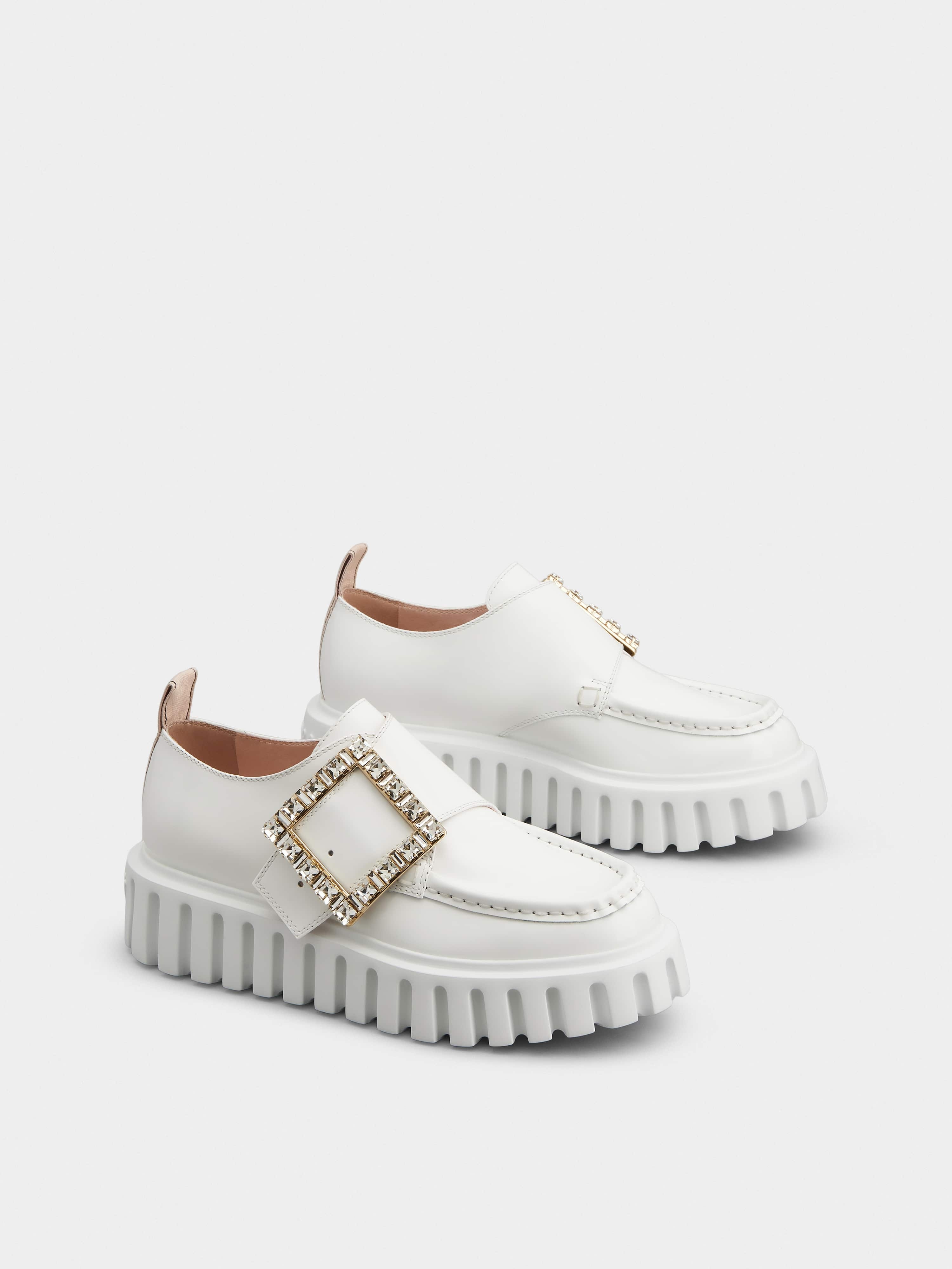 Viv’ Go-Thick Strass Buckle Loafers in Patent Leather - 3