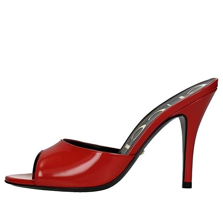 (WMNS) Gucci Slip On Stiletto Heeled Slides 'Red' 593389-CLG00-6634 - 1