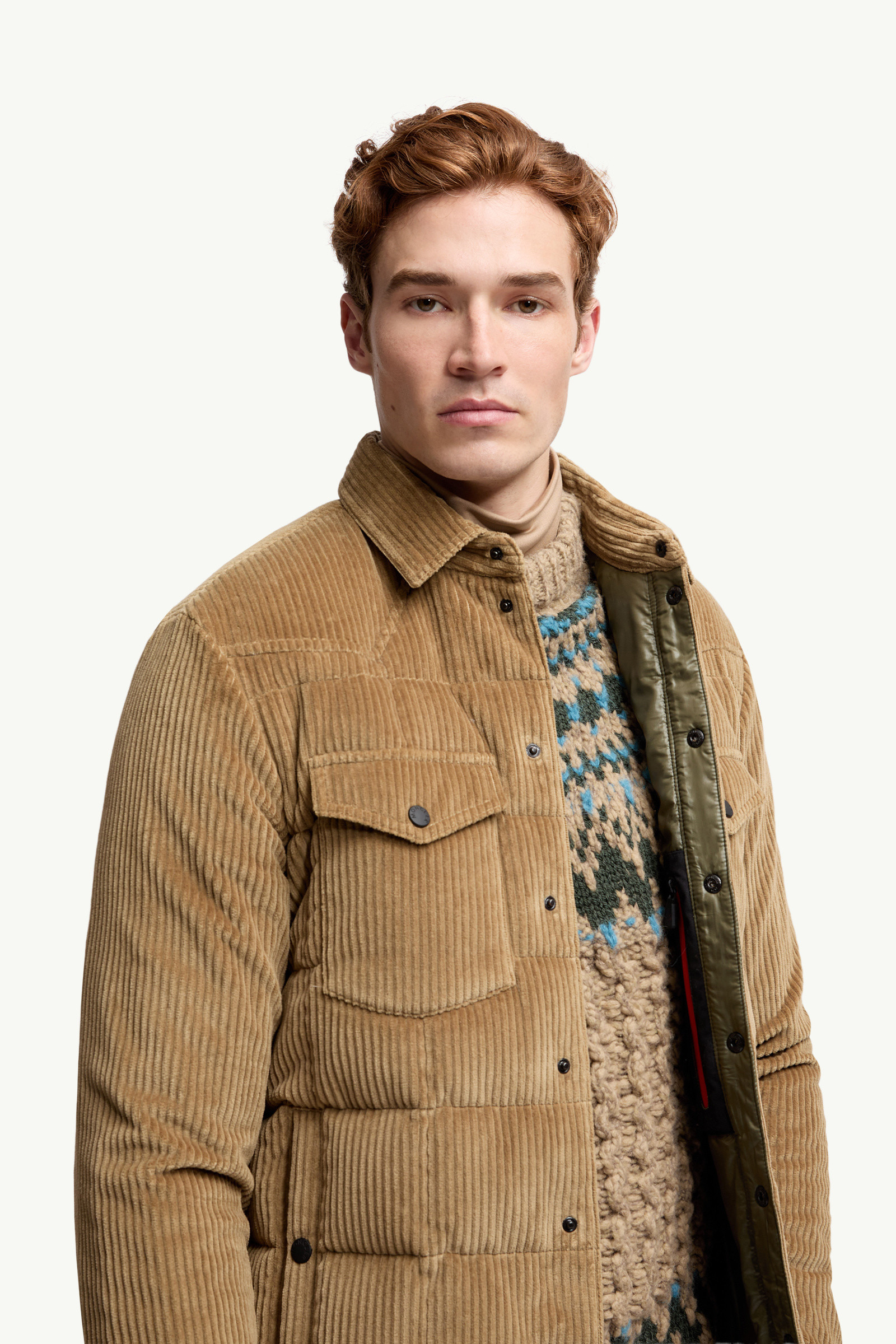 Gelt Corduroy Down Shirt Jacket - 6