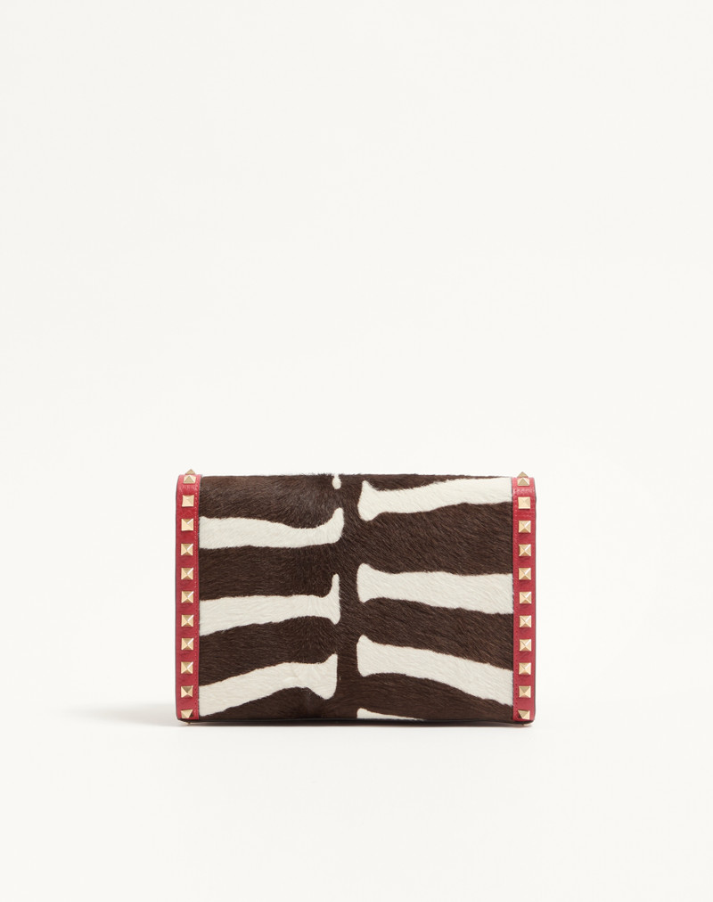 VALENTINO GARAVANI ROCKSTUD SMALL SHOULDER BAG IN PONY-EFFECT CALFSKIN 5
