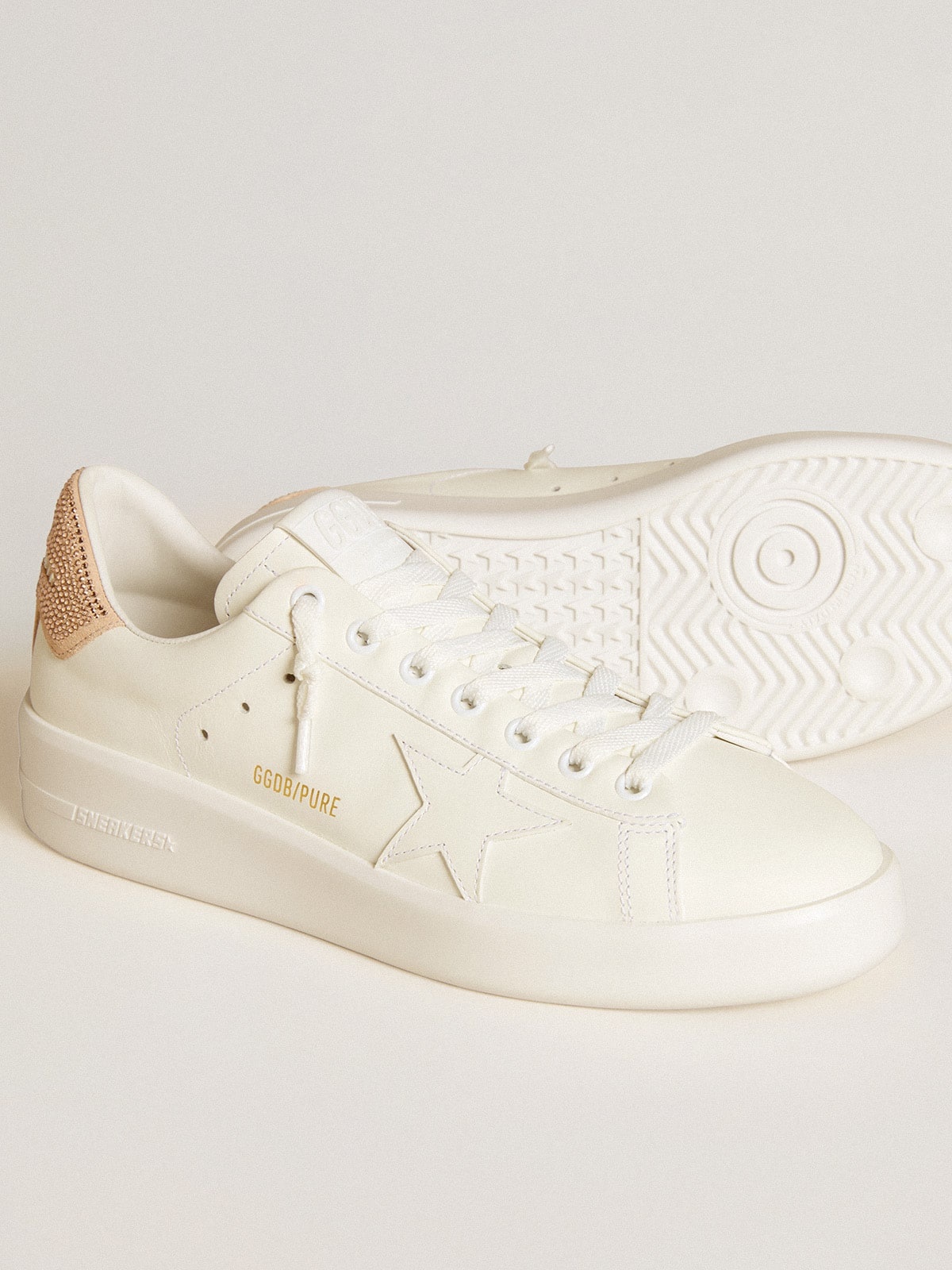 Purestar with leather star and suede heel tab with Swarovski crystals - 3