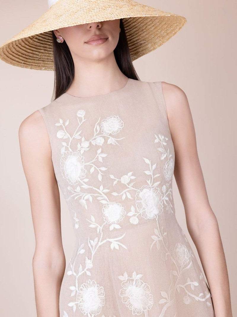 Eloise floral-embroidered dress 4
