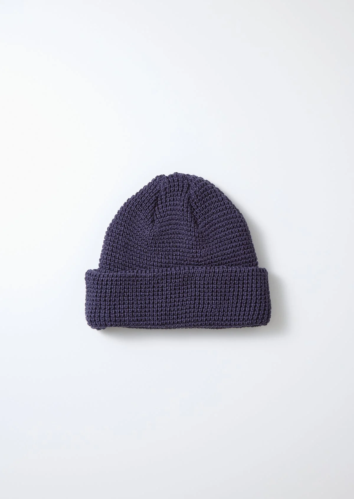 ROTOTO - COTTON WAFFLE KNIT WATCH CAP - FADED NAVY - 1