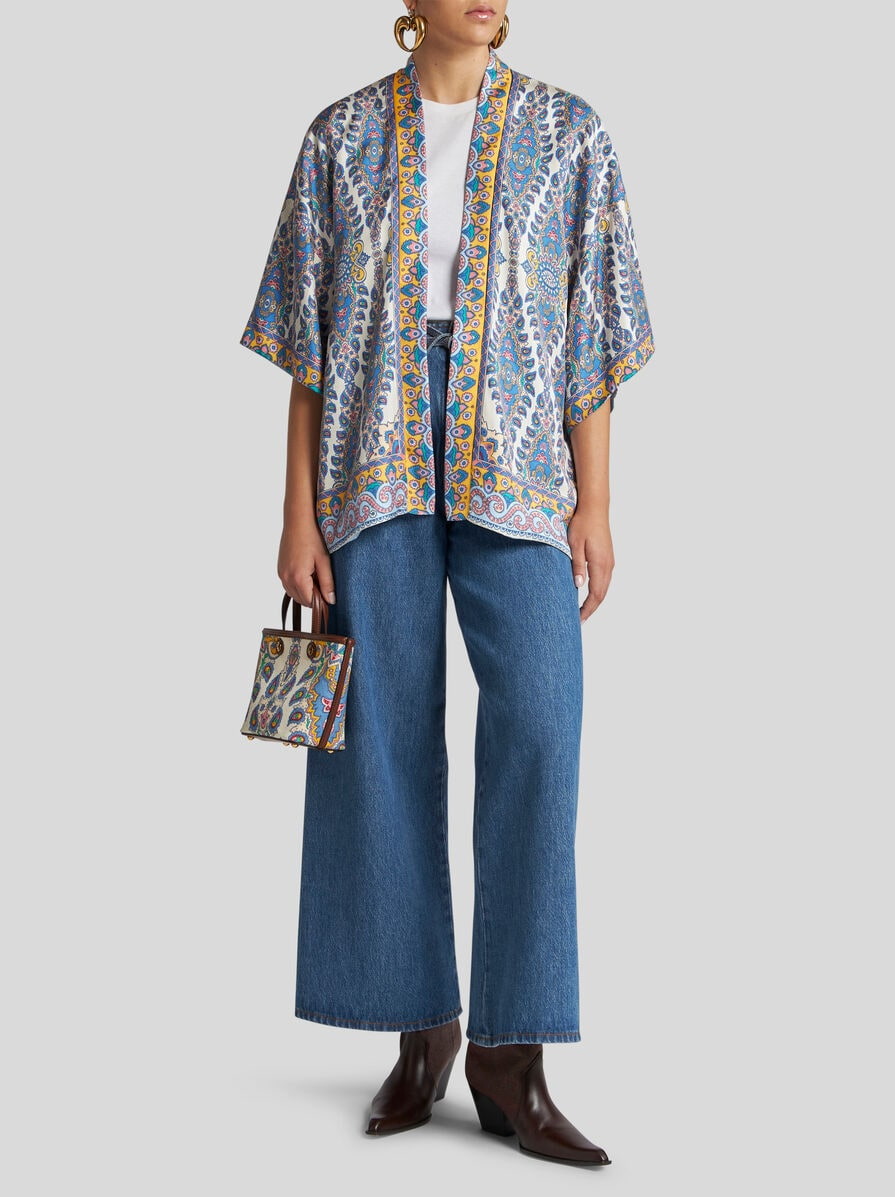 PRINTED TWILL KESA ROBE - 3