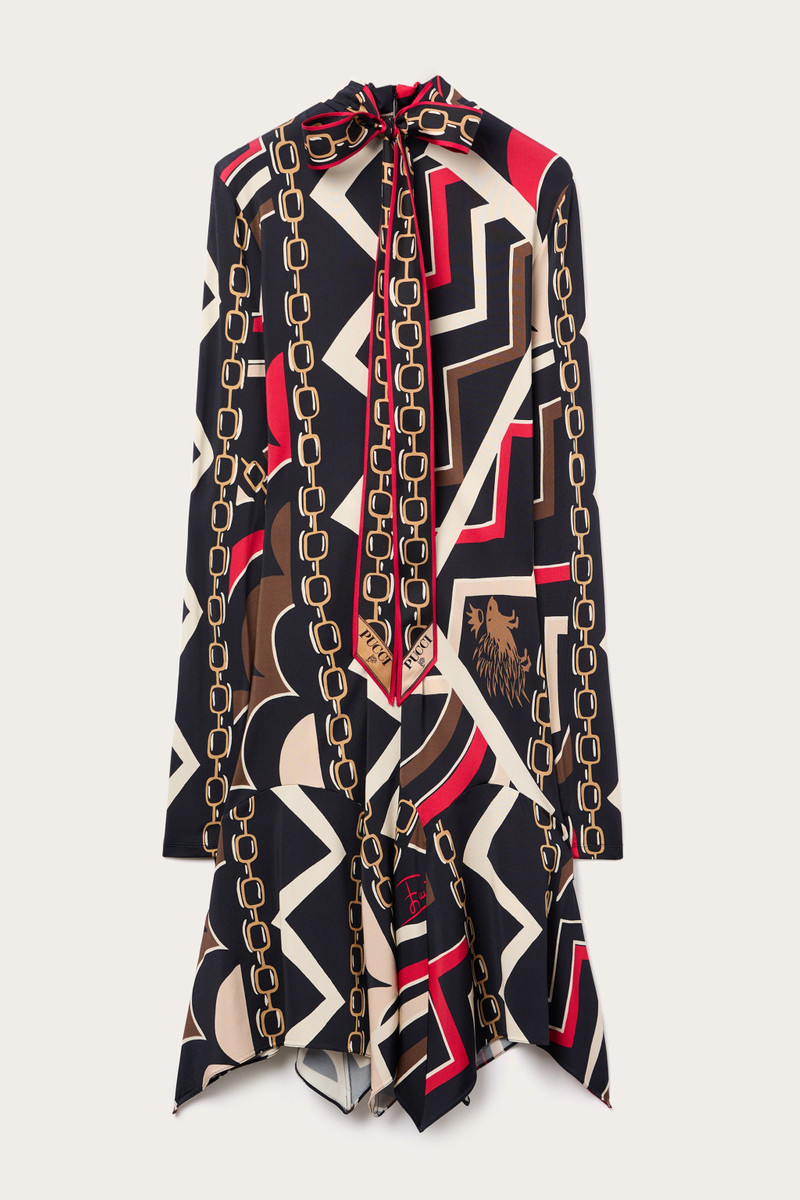 ISTRICE PRINT SATIN JERSEY DRESS 6