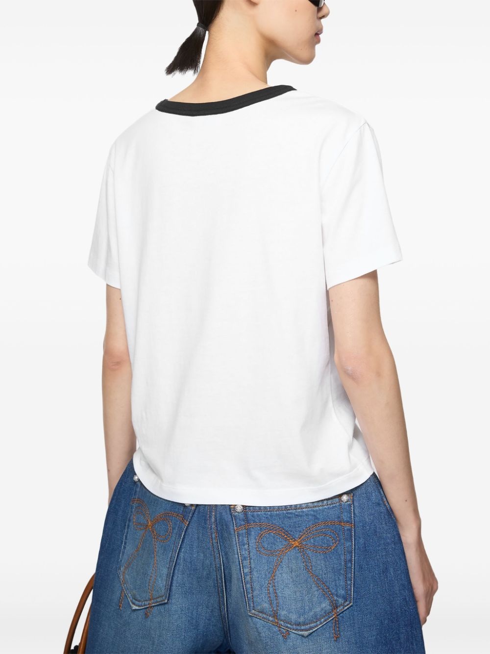 bow-print T-shirt - 5