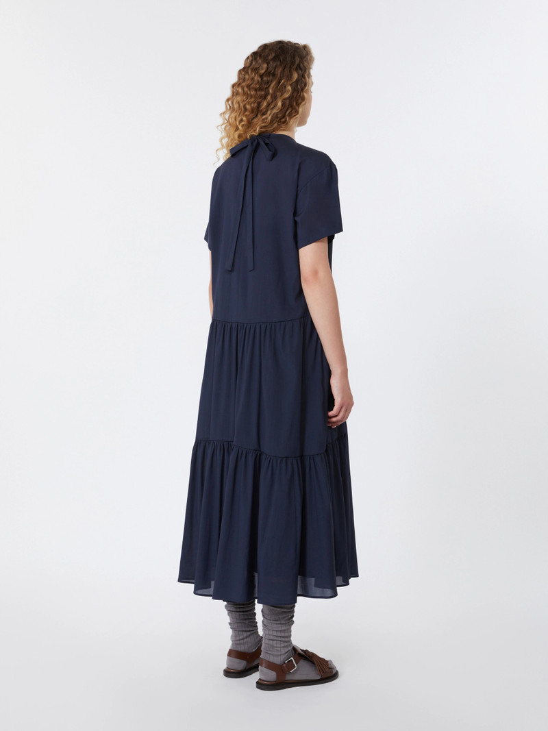 ALLORO Technical cotton canvas dress - NAVY 4