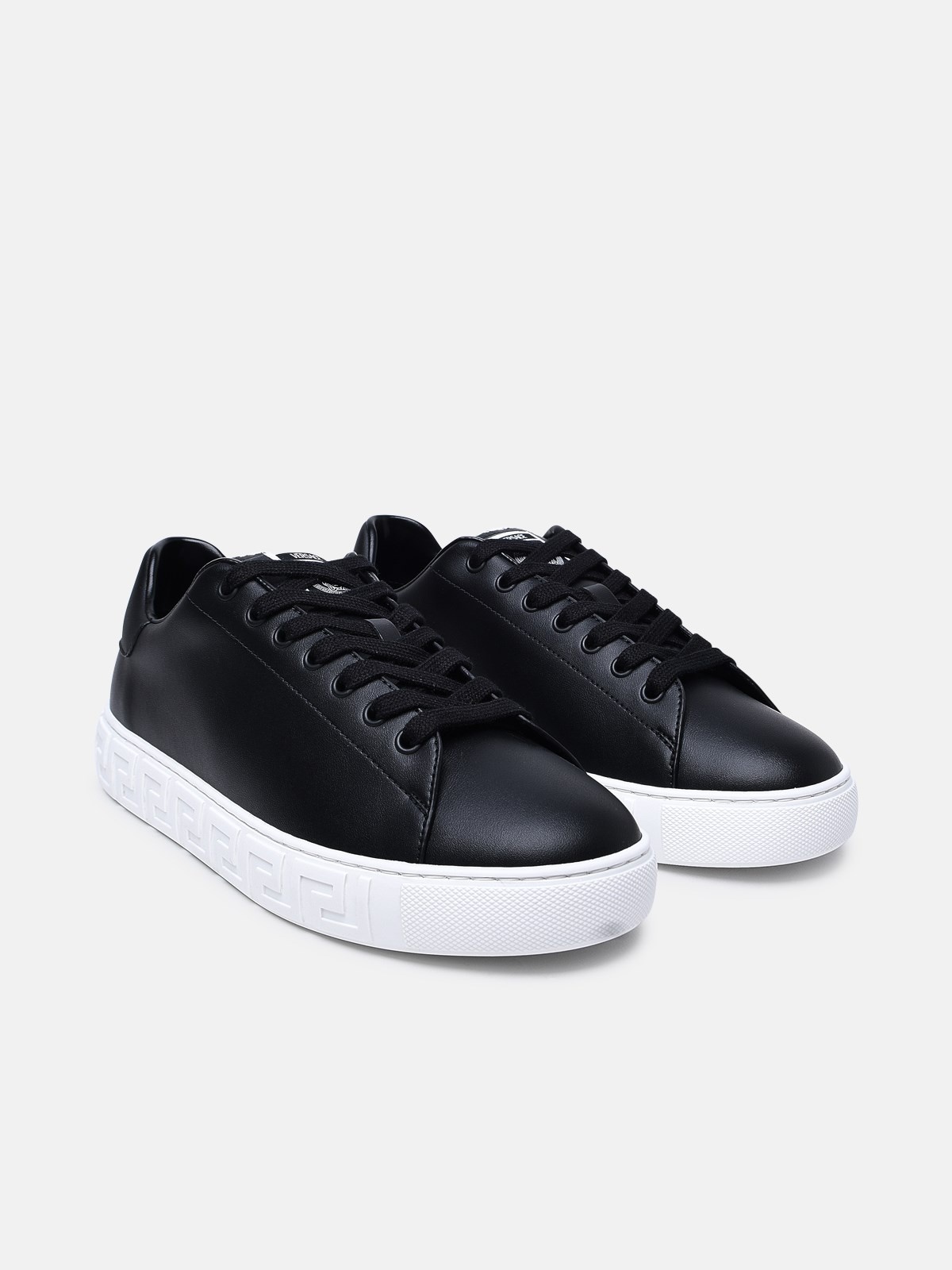 BLACK LEATHER SNEAKERS - 2