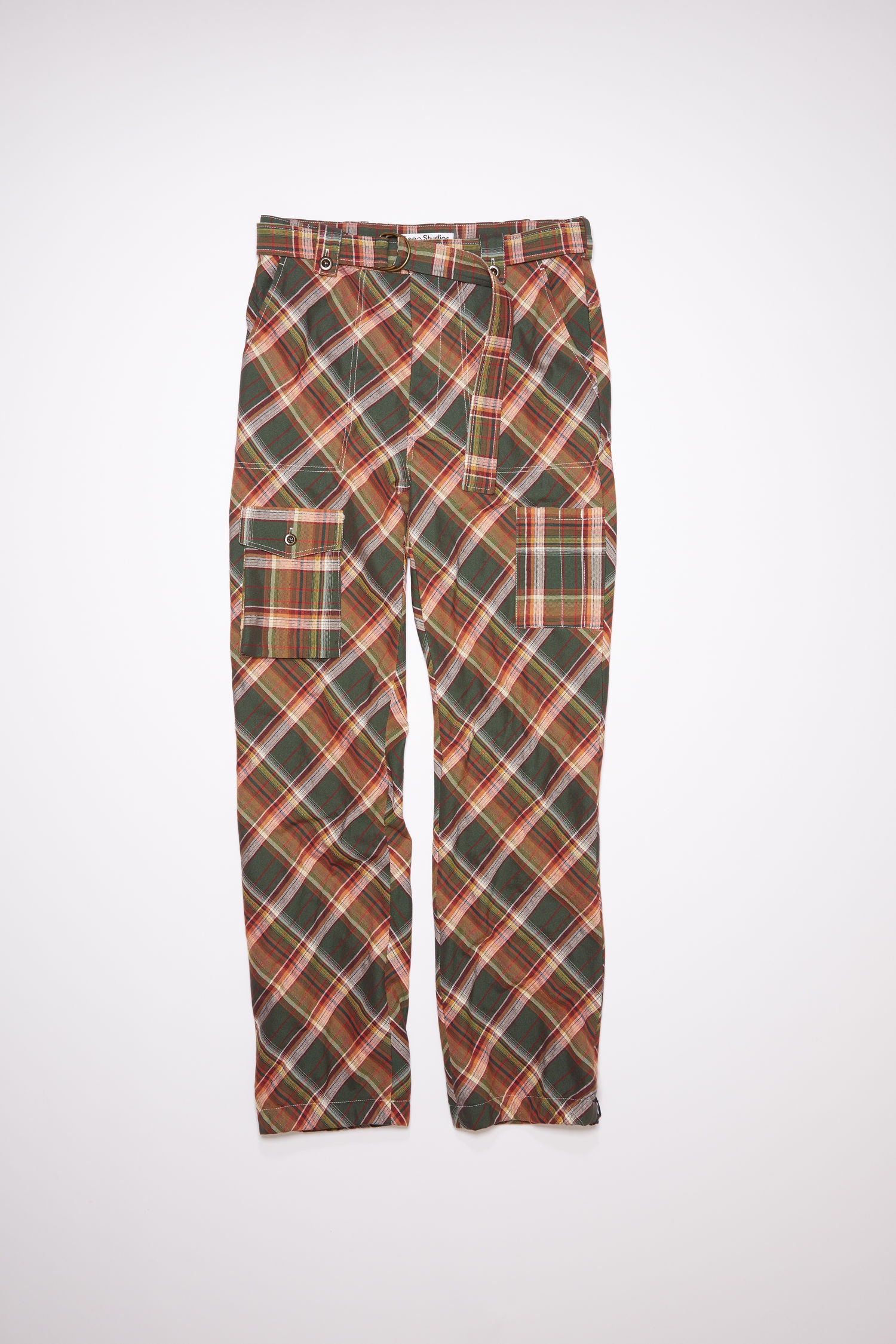 Slim combat trousers - Green/red - 5