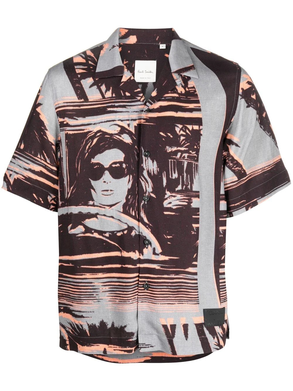 graphic-print short-sleeve shirt - 1