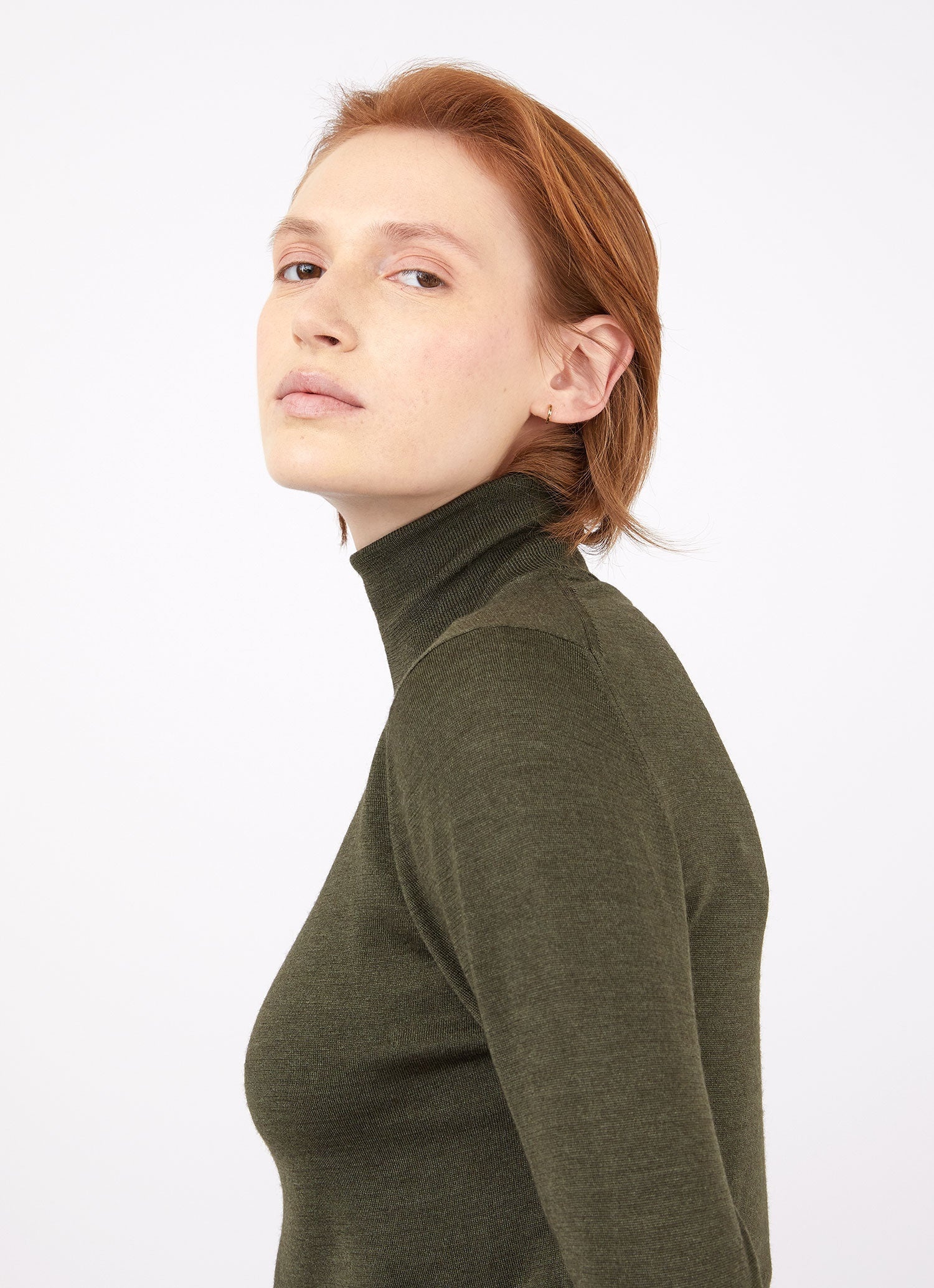 Merino Silk Roll Neck Jumper - 2